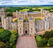 Aerial view of Windsor castle, london, Uk.