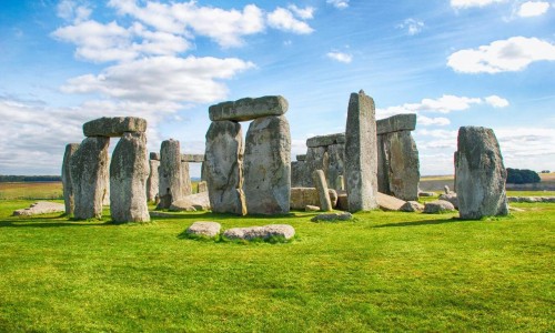 Stonehenge with Blue Sky.Uk.